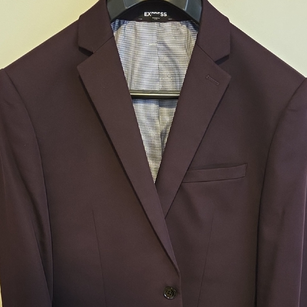 Express Men's Dark Plum Blazer